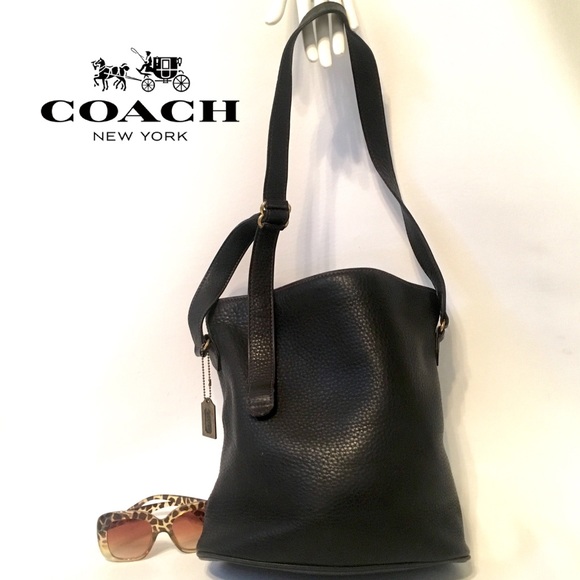 Coach Handbags - Rare COACH XL Vintage Pebbled Leather Bucket Bag